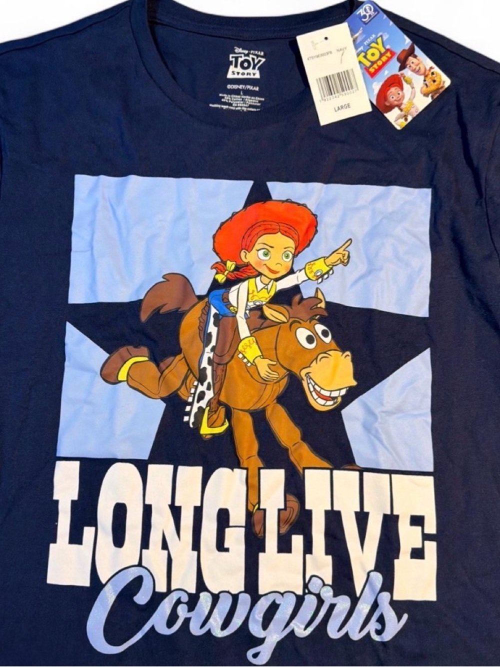 Disney Toy Story Jessie 'Long Live Cowgirls' Navy Graphic Tee